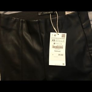 Zara Trafaluc Faux Leather Skinny Pants